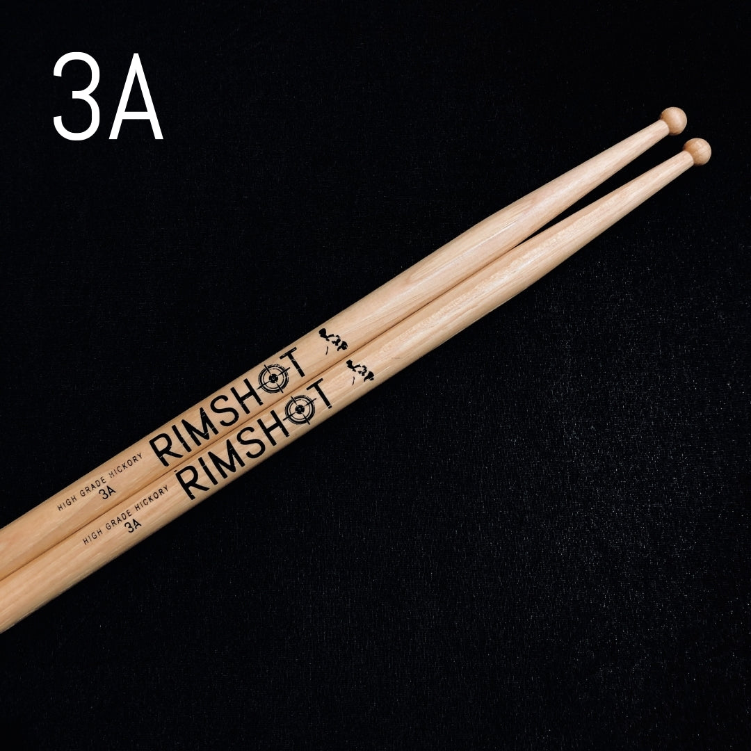 3A Rimshot Drumsticks Hickory