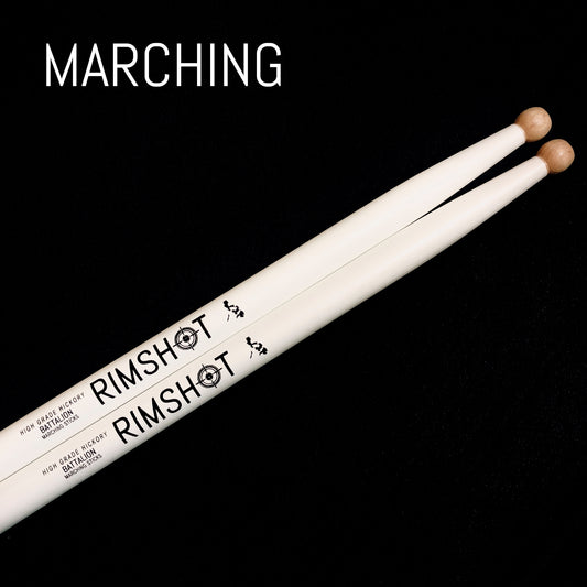 Battalion Marching Rimshot Drumsticks Hickory