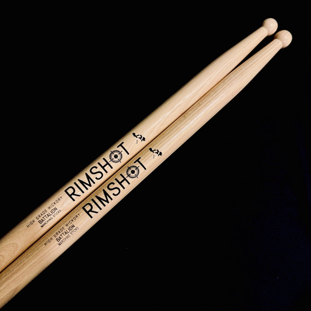 Battalion Marching Rimshot Drumsticks Hickory