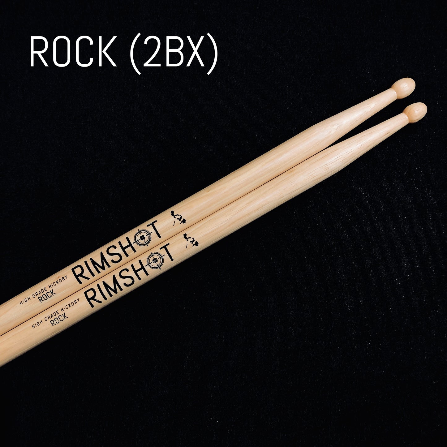 ROCK (2BX) Rimshot Drumsticks Hickory